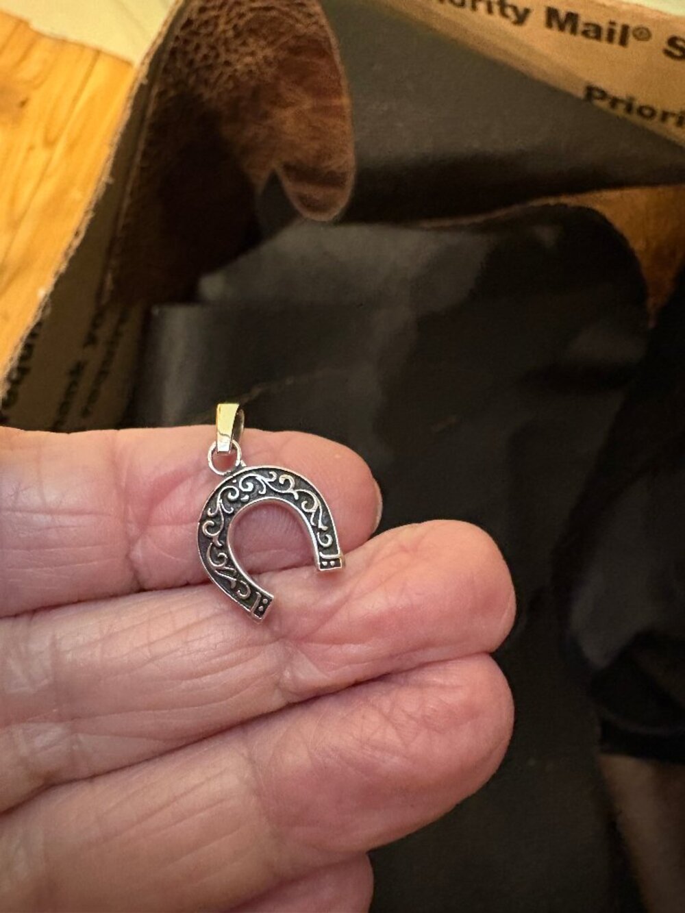925 Sterling silver Horseshoe charm